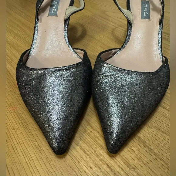 SJP by Sarah Jessica Parker Glitter Slingback Heels - Size 40 (US 9.5) - Picture 11 of 13